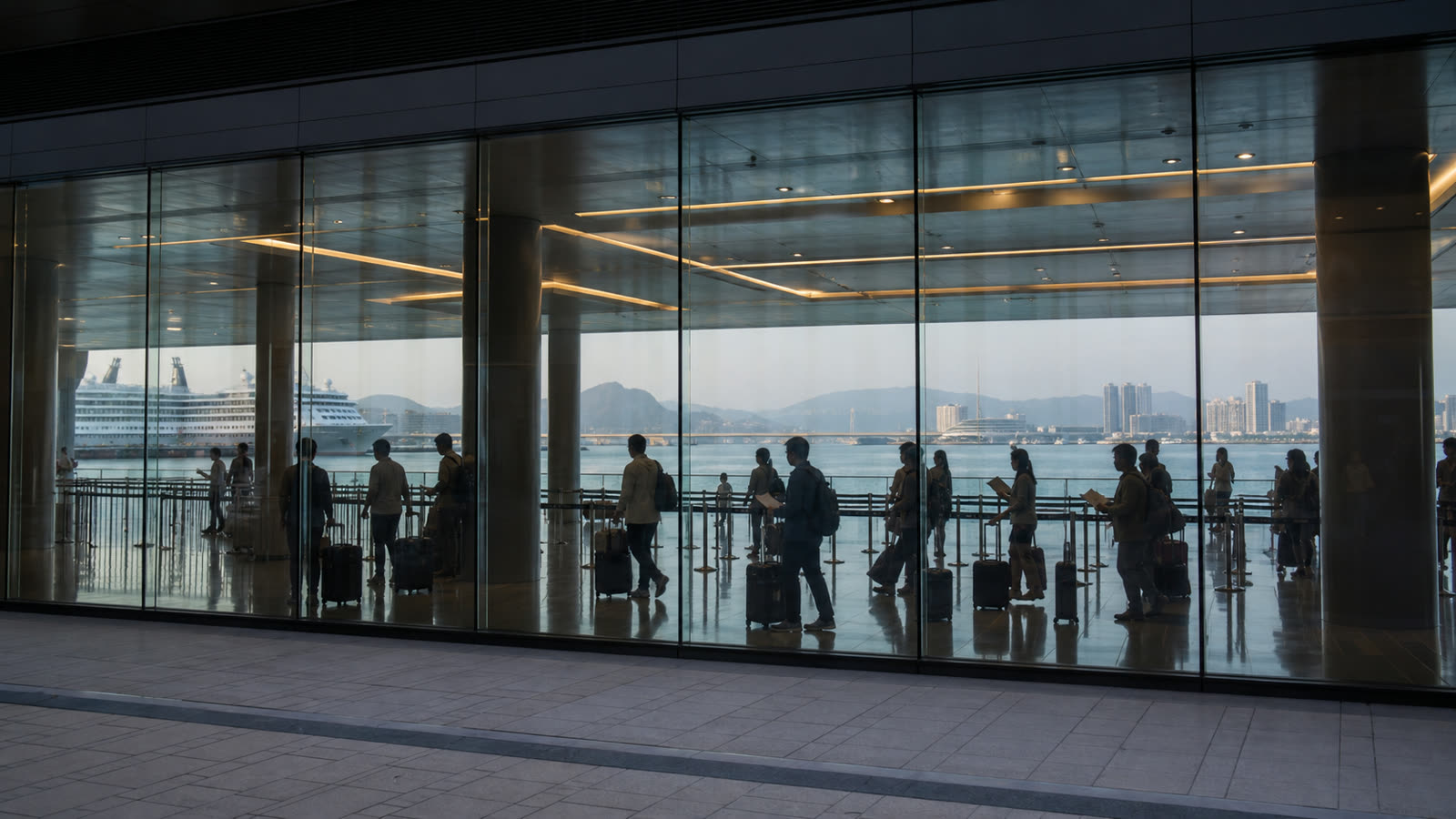 Blank travel documents and itinerary checklist prepared for an Asia cruise