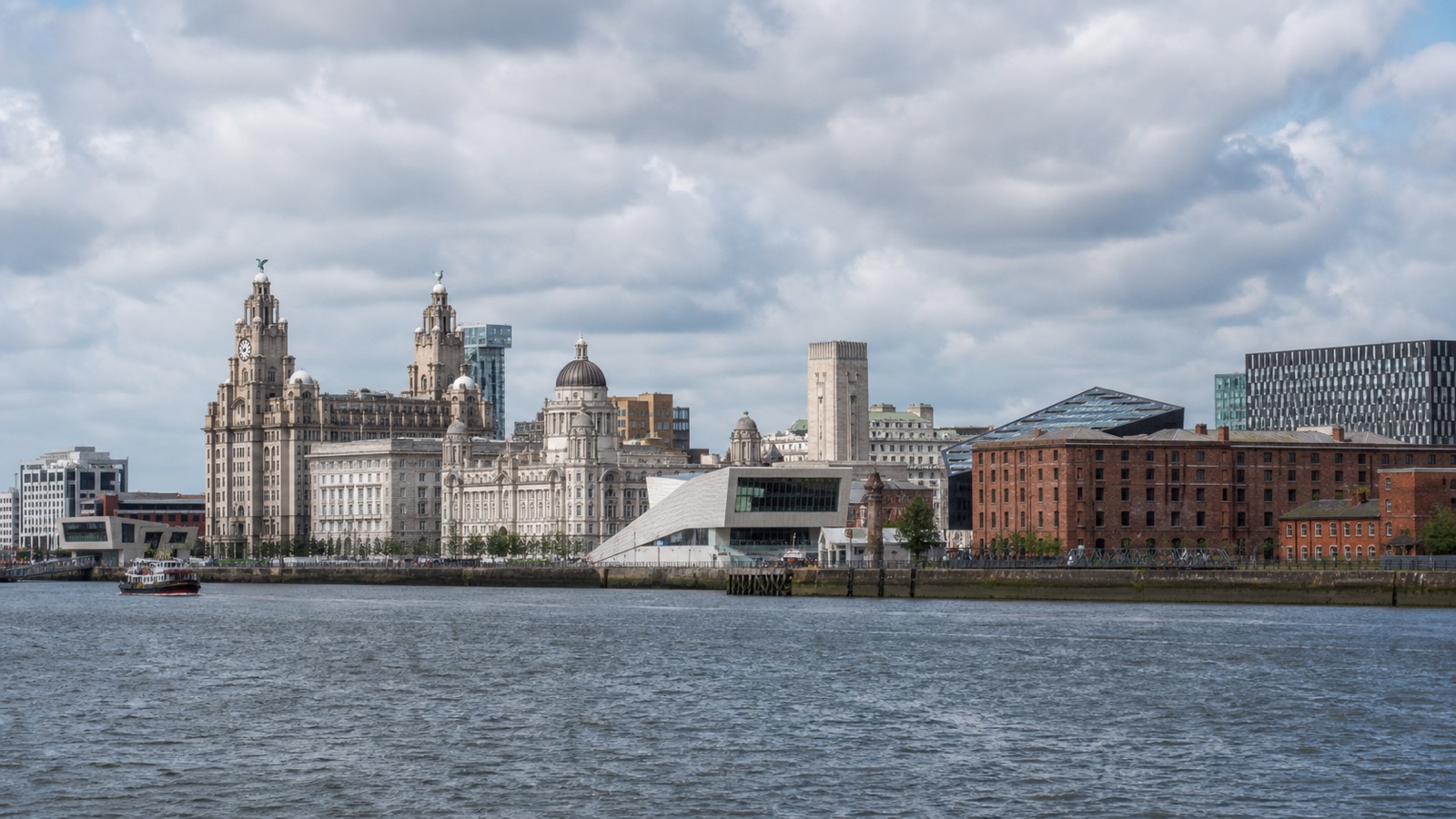 Liverpool cruise berth beside the historic waterfront